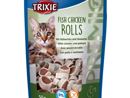 Trixie Premio Fish and Chicken Rolls Cat Treats Discount