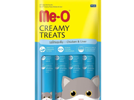 Me O Creamy Chicken & Liver Cat Treats Online now