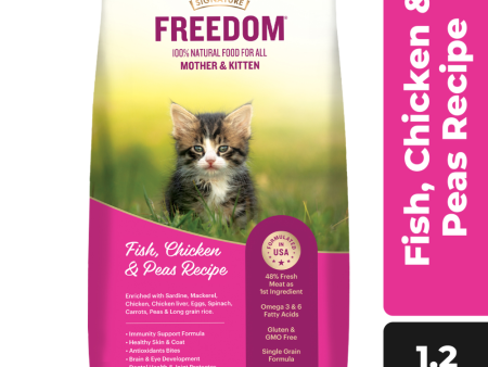 Signature Freedom Fish, Chicken and Peas Recipe Kitten Dry Cat Food Hot on Sale