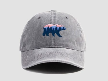 Wholesale Polyester Forest Bear Print Baseball Cap Fashion