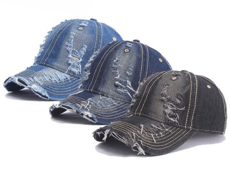 Wholesale Cotton Denim Ripped Baseball Cap Cheap