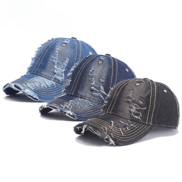 Wholesale Cotton Denim Ripped Baseball Cap Cheap