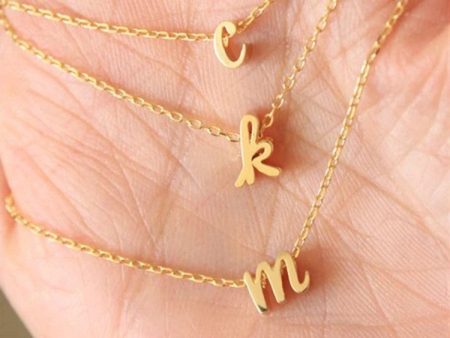 Wholesale Lowercase 26 English Letters Alloy Necklace Online now