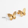 Wholesale 18K Gold Plated Butterfly Titanium Steel Earrings Online now