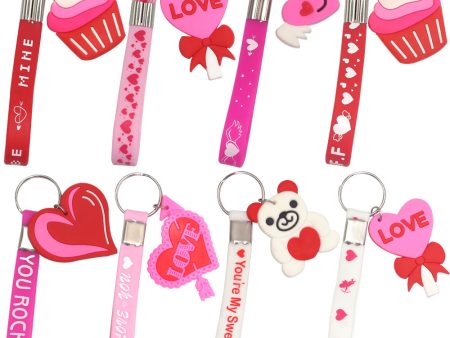 Wholesale 24pcs Valentine s Day Silicone Love Keychain Fashion