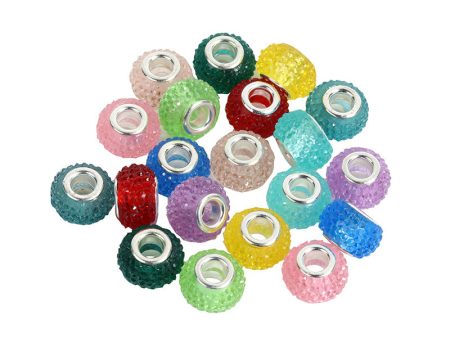 Wholesale DIY Macaron Color Resin Large Hole Beads Online Hot Sale