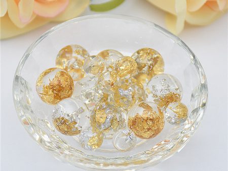 Wholesale DIY Resin Round 10mm Gold Platinum Ball Beads For Cheap