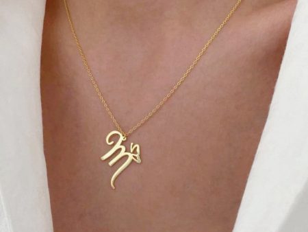 Wholesale Creative Stainless Steel English Letter Butterfly Necklace Clavicle Chain Sale