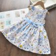 Wholesale Cotton Butterfly Print Sleeveless Dress Sleeveless Princess Skirt Fashion