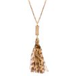 Wholesale Crystal Beaded Alloy Inlaid Natural Stone Leopard Print Tassel Sweater Chain Supply