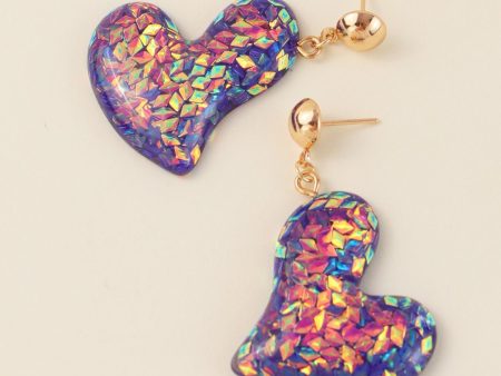 Wholesale Valentine s Day Resin Colorful Heart Earrings Cheap