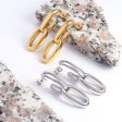 Wholesale 18K Gold Plated Oval Interlocking Earrings For Sale