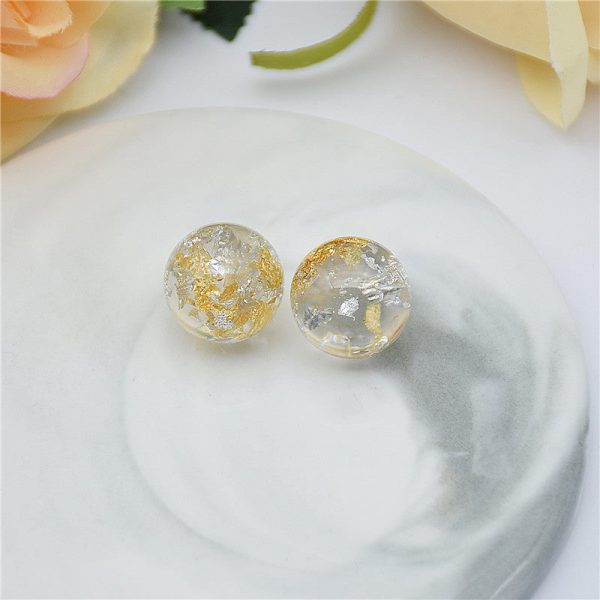 Wholesale DIY Resin Round 10mm Gold Platinum Ball Beads For Cheap