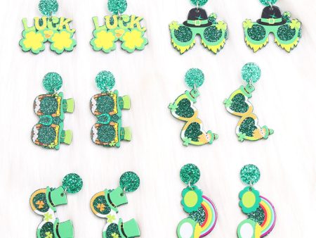 Wholesale Acrylic Earrings St. Patrick s Beer Festival Sunglasses Element Earrings Discount