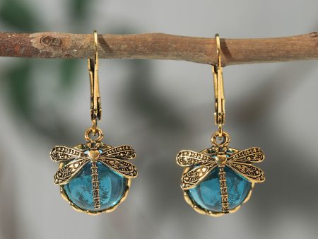 Wholesale Vintage Dragonfly Green Bohemian Earrings Hot on Sale