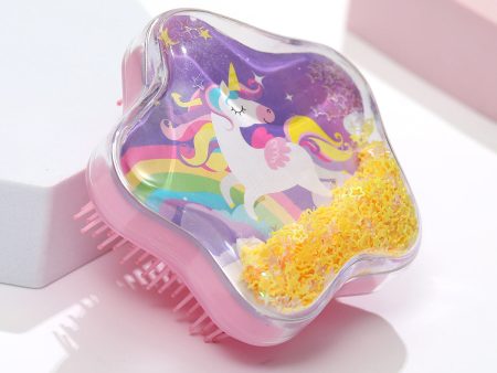 Wholesale ABS Transparent Cartoon Star Wave Illuminated Comb Sale