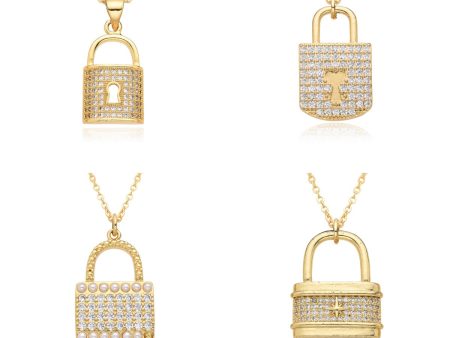 Wholesale Diamond Love Lock Necklace on Sale