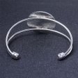 Wholesale Alloy 25mm Round Time Stone Base Open Bracelet Fashion