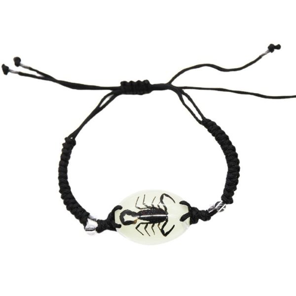 Wholesale 12PCS Luminous Insect Amber Braided Bracelet Online now