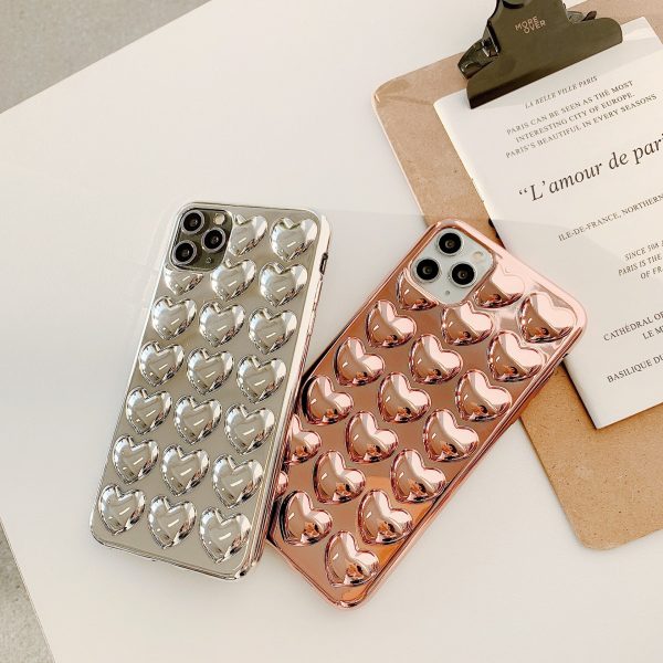 Wholesale Electroplated Three-dimensional Love Phone Cases Supply