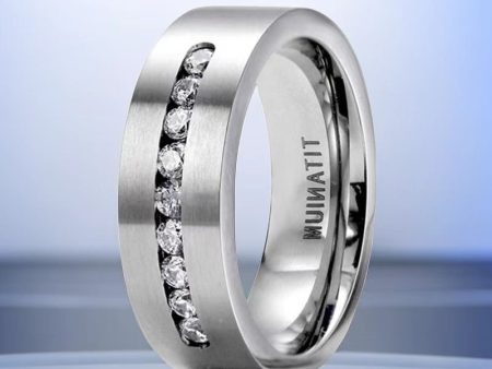 Wholesale Diamond Inlaid Men s Titanium Steel Rings Discount