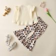 Wholesale Cotton Children s Tops Leopard Print Flared Pants Set For Cheap