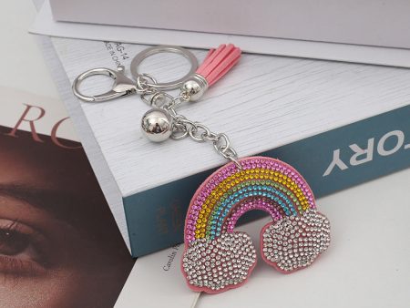 Wholesale Creative Rainbow Hot Diamond Keychain Sale