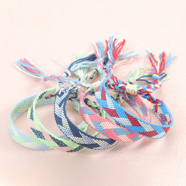 Wholesale Bohemian Ethnic Style Cotton and Linen Braided Bracelets Online now