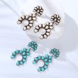 Wholesale Vintage Scalloped Turquoise Hollow Earrings Online Sale