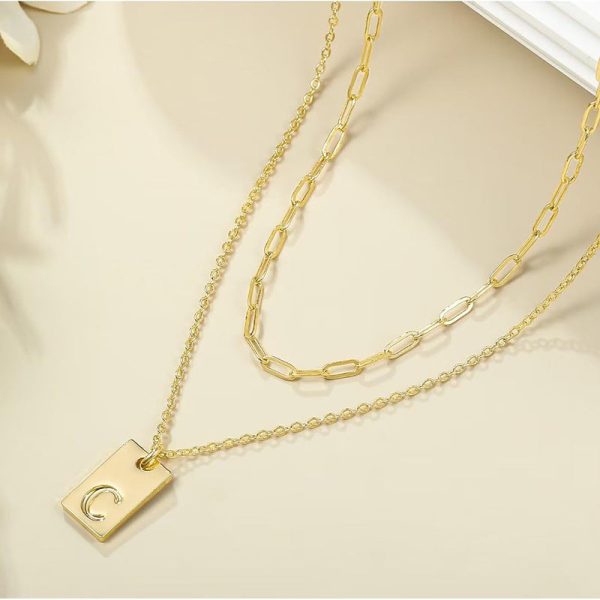 Wholesale English Letter Multi-layer Stainless Steel Necklaces Discount