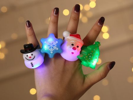 Wholesale TPR Christmas Glow Rings Discount