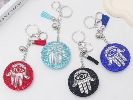 Wholesale Creative Devil s Eye Palm Hot Diamond Keychain For Discount