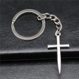 Wholesale 10PCS Cross Pendant Metal Keychain Hot on Sale