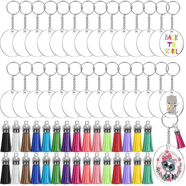 Wholesale 10PCS Creative Tassel Acrylic Keychain Online