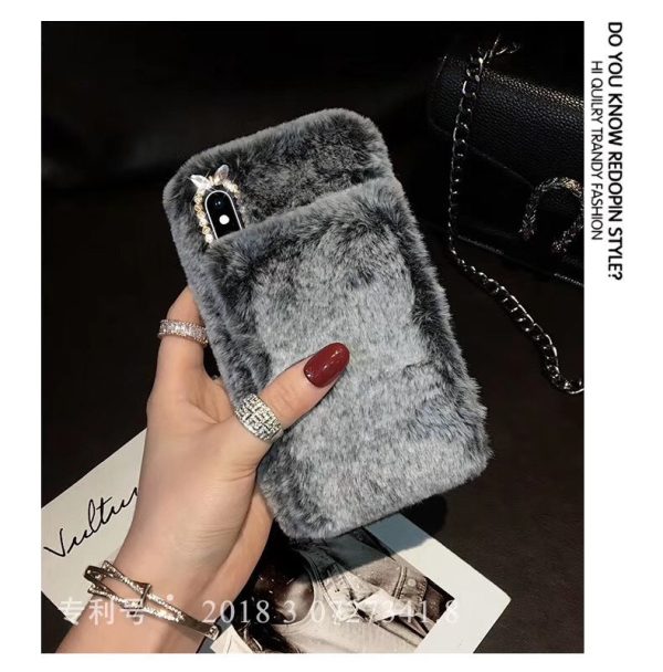 Wholesale Winter Warm Rabbit Plush Wrist Strap Holder Phone Case Online