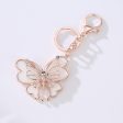 Wholesale Butterfly Metal Diamond Keychain Fashion