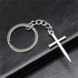 Wholesale 10PCS Cross Pendant Metal Keychain Hot on Sale