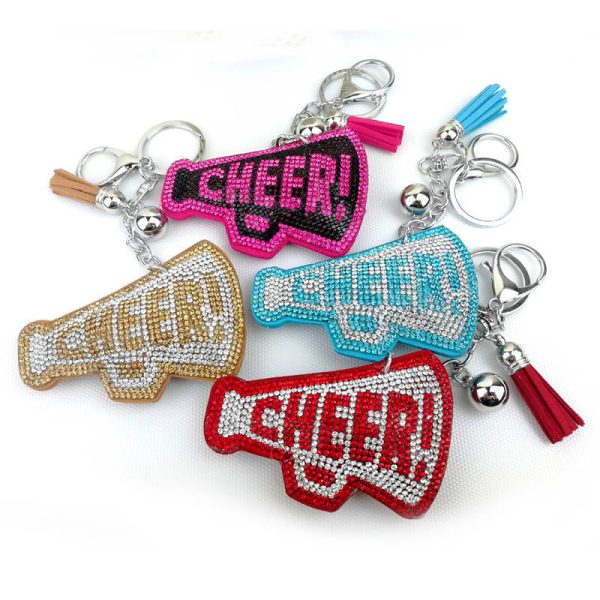 Wholesale Velvet Inlaid Diamond English Letter Keychains Online