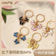 Wholesale Drip Oil Hot Selling Colored Diamond Acrylic Butterfly Keychain Sale