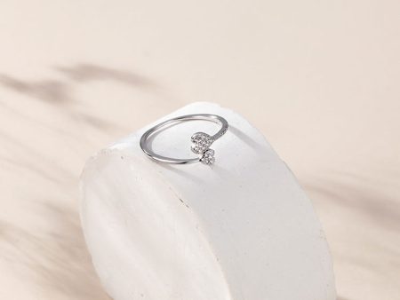 Wholesale Heart-shaped Open Pure Silver Rings Online Sale