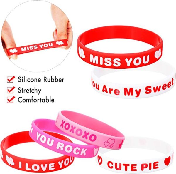 Wholesale 100pcs Valentine s Day Silicone Bracelet Online Hot Sale