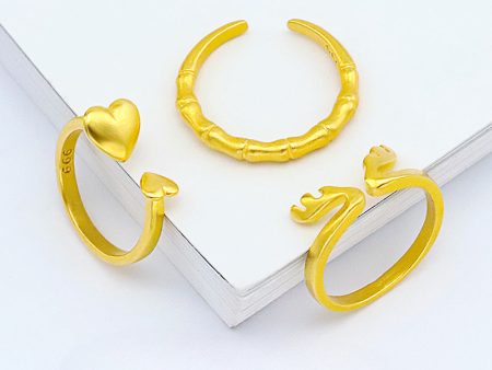 Wholesale Valentine s Day Copper Matte Love Deer Antler Index Finger Ring Fashion