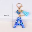 Wholesale Blue Love Butterfly Tassel Letter Resin Keychains Online Sale