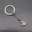 Wholesale 10PCS I Love Football Metal Keychain Supply