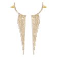 Wholesale Alloy Rhinestone Tassel Earrings Supply