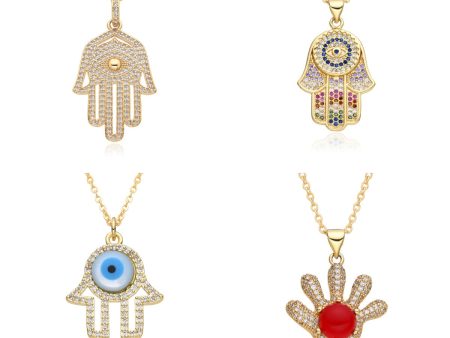 Wholesale Colored Zircon Devil s Eye Necklace Fashion