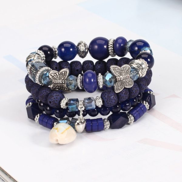 Wholesale Bohemian Butterfly Shell Love Multi-layered Bracelet Cheap