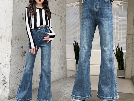 Wholesale Cotton Girls  Denim Bell Bottoms For Discount