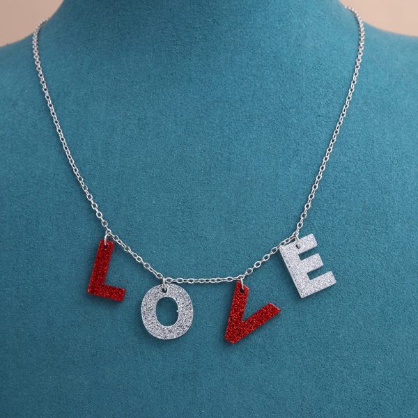 Wholesale LOVE Valentine s Day English Letters Necklace Sale