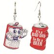 Wholesale 2 Pairs pack Beer Retro Fun Acrylic Earrings Online now